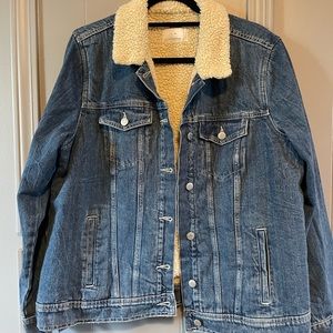 Sherpa lined denim jacket